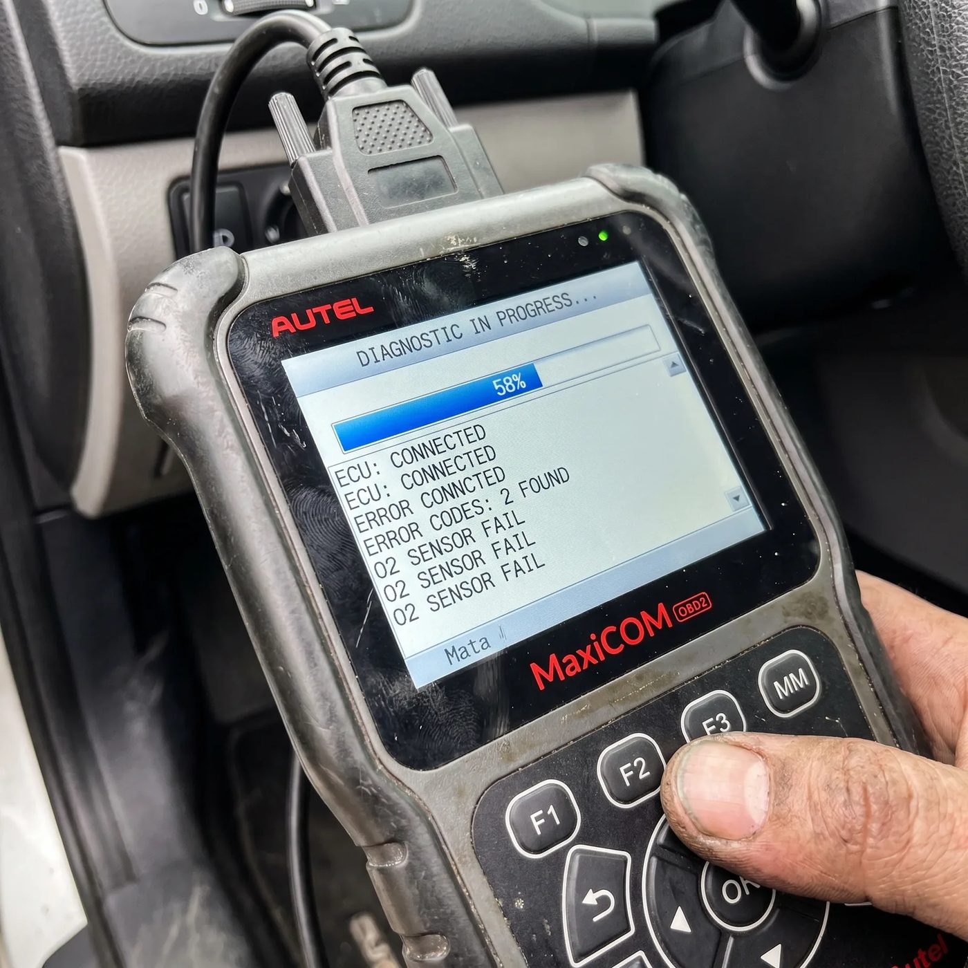European car on diagnostic equipment at Elite Euro Performance in Norcross, GA